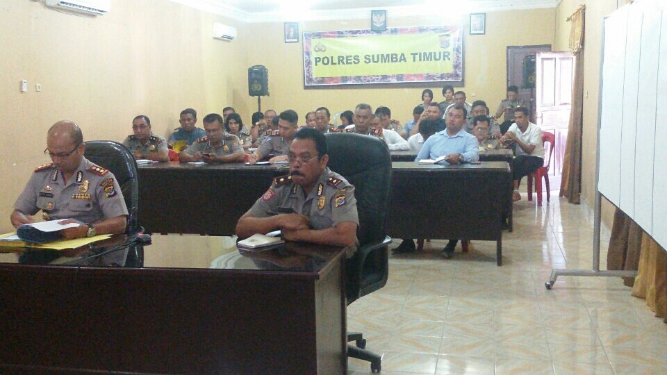 Polres Sumba Timur Laksanakan Vicon Dengan Kapolri, Menteri Pemberdayaan Perempuan dan Anak, dan Menteri Sosial