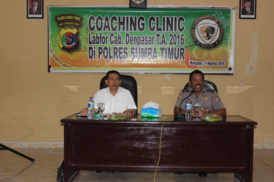 Penyidik Polres Sumba Timur Ikut Coaching Clinic Dari Puslabfor