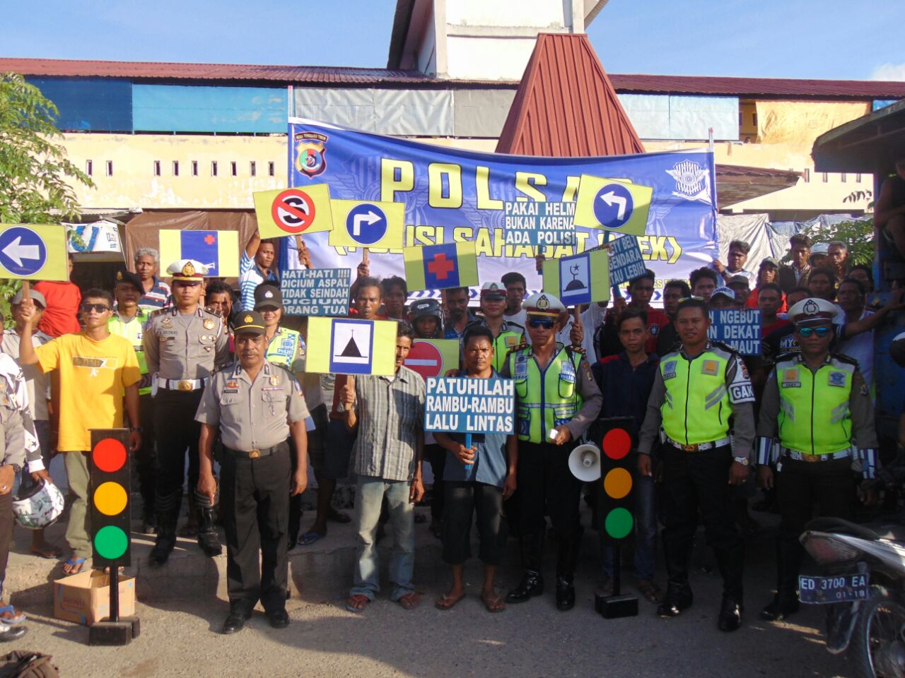 Operasi Simpatik Turangga 2017, Satlantas Polres Sumba Timur Sambangi Komunitas Ojek