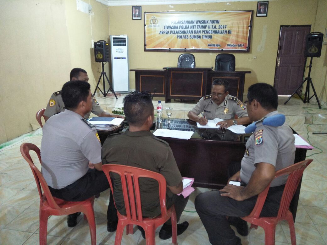 Wasrik Tahap Itwasda Polda NTT di Polres Sumba Timur