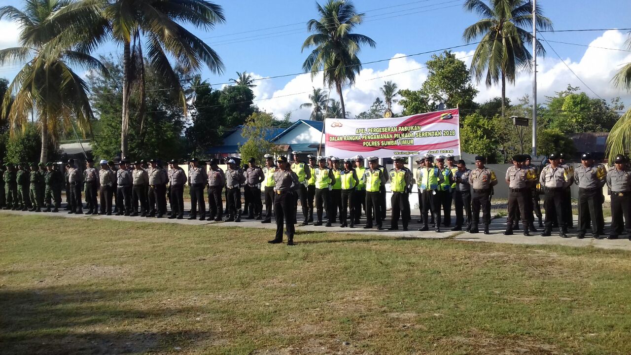 H-2 Pilkada Serentak 2018, Polres Sumba Timur Gelar Apel Serpas