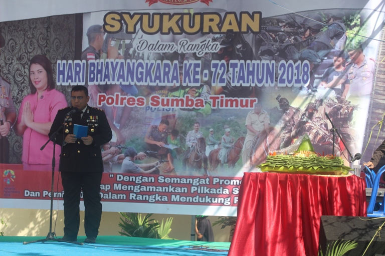 Peringatan Hari Bhayangkara Ke 72, Polres Sumba Timur Laksanakan Syukuran