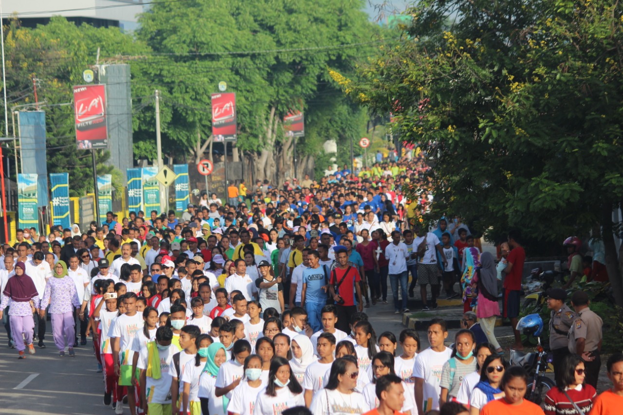 10000 Orang Peserta ikut Andil Dalam Kegiatan Millenial Road Safety Festival 2019 Polres Sumba Timur