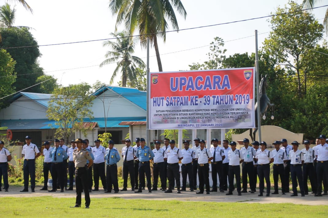 Peringatan HUT Satpam ke 39, Kapolres Sumba Timur : Satpam Mitra Utama Polri Dalam Pemeliharaan Kamtibmas