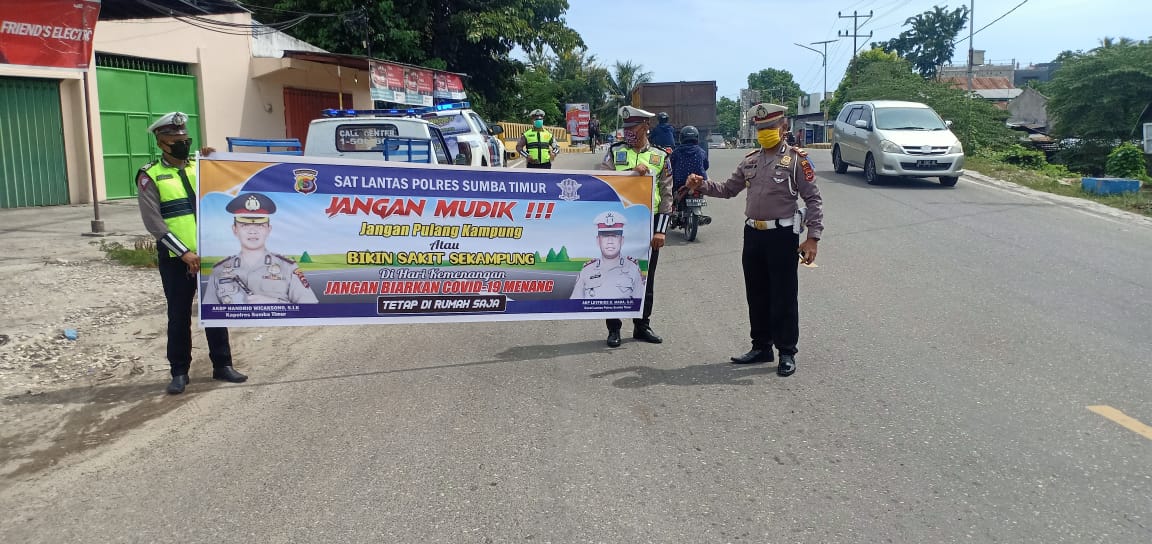 Cegah Penularan Covid 19, Polres Sumba Timur Imbau Masyarakat Tidak Mudik